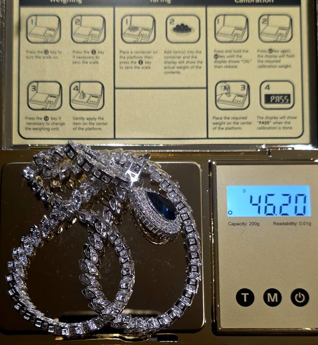 Conjunto em Prata 925, e Cristais Swarovski