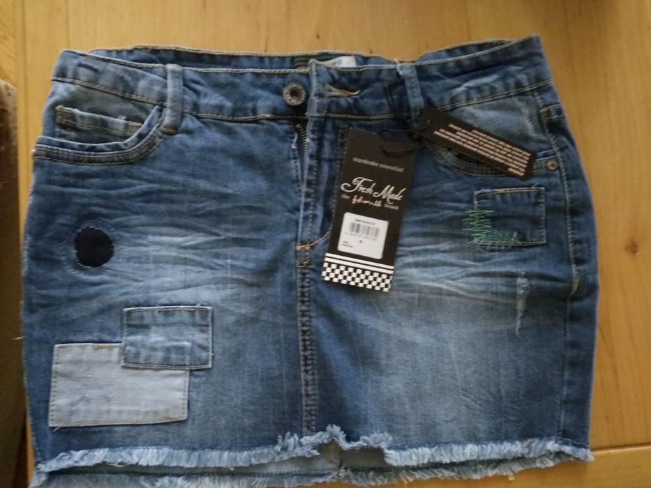 Джинсовая летняя мини юбка