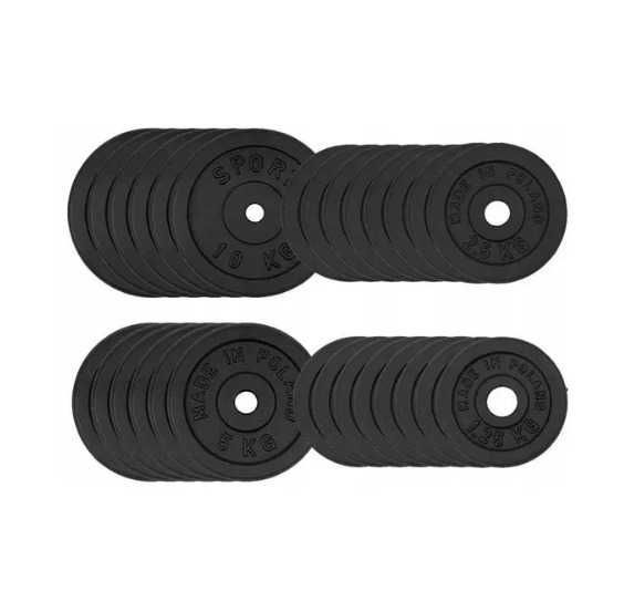 OBCIĄŻENIE ŻELIWNE 120 kg ZESTAW 28 talerzy 28,5mm WR