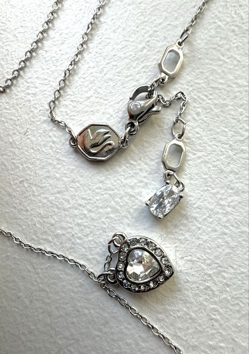 Colar Prateado Swarovski Ariana Grande Coração
