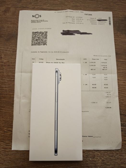iPhone 17 Air 6.5" 256GB Azul Selado  C/Garantia Aceito Retomas