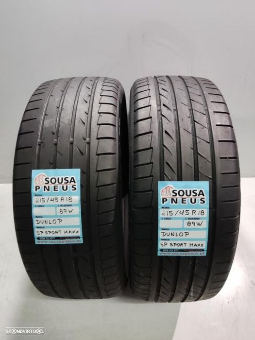 2 pneus semi novos 215-45r18 dunlop - oferta dos portes 120 EUROS