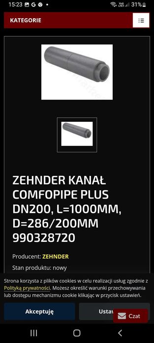 Rura komfortpipe do rekuperacji