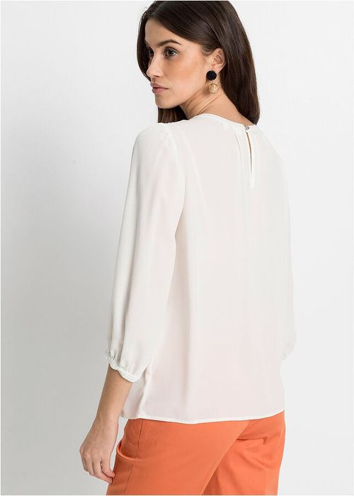 B.P.C długa koszulowa szyfonowa biel wełny ^42