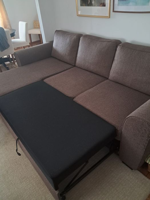 Sofá cama com chaise longue