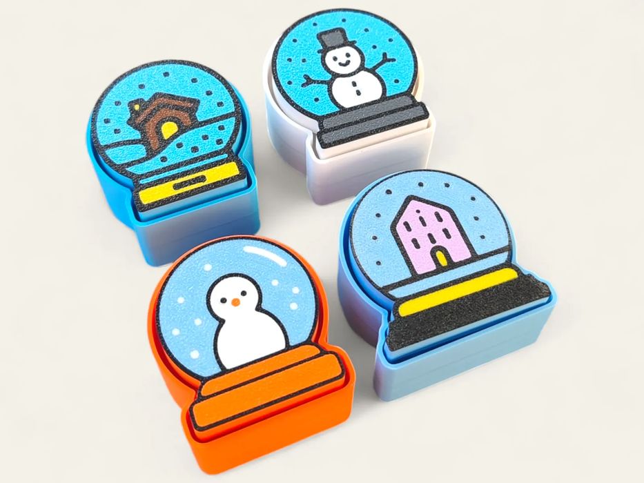 Botões de Natal "Snow Globe Clickers" - Magia Natalícia