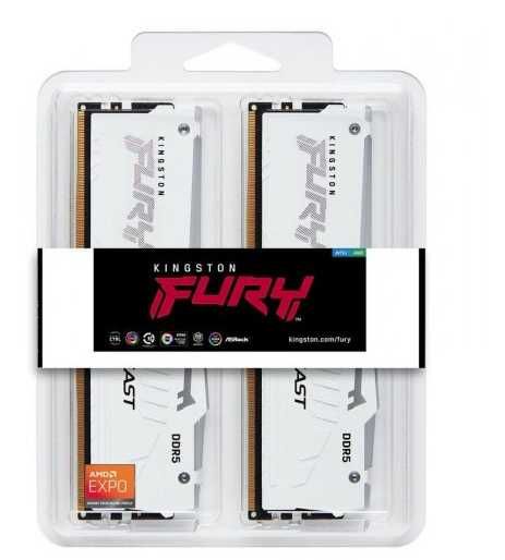 ОЗУ Kingston DDR5 64GB (2x32GB) 6400Mhz FURY Beast RGB White
