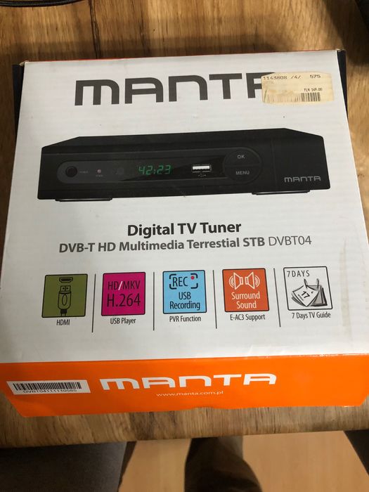 Dekoder cyfrowy MANTA DVB-T HD Multimedia Terrestial STB DVBT04