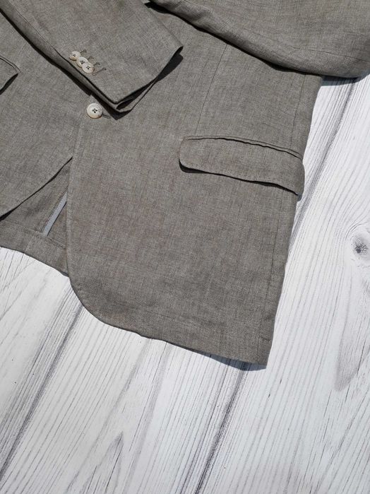 Лляний блейзер Massimo Dutti піджак розмір 54 (XL)