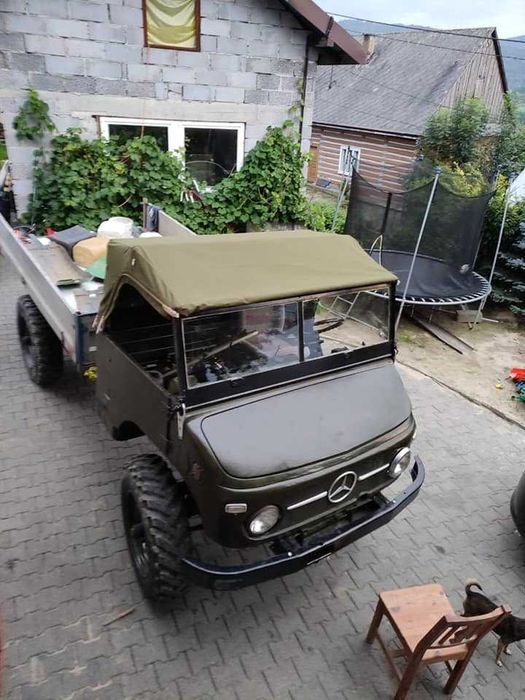Unimog dach, okienka z tkaniny khaki (model 404)