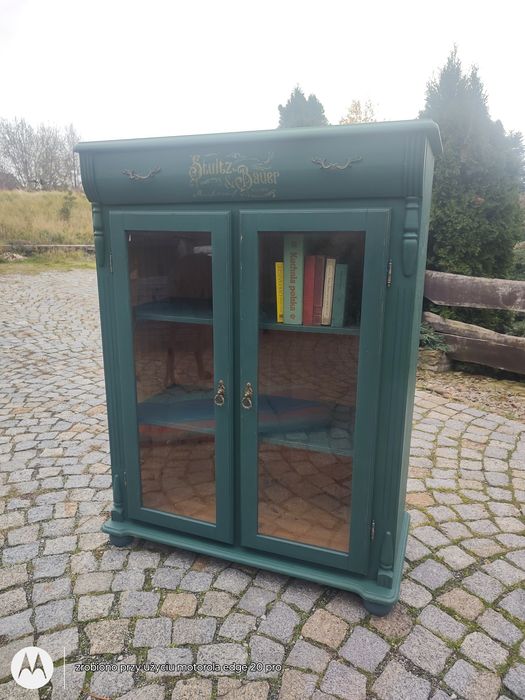 Witryna,biblioteka,serwantka,szafka malowana