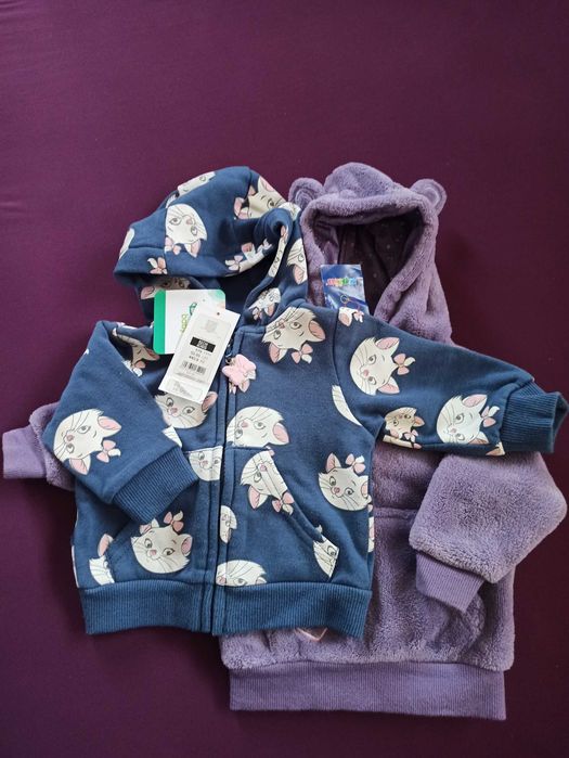 Bluzy dresowe 62 Cool Club Marie oraz Lupilu - nowe