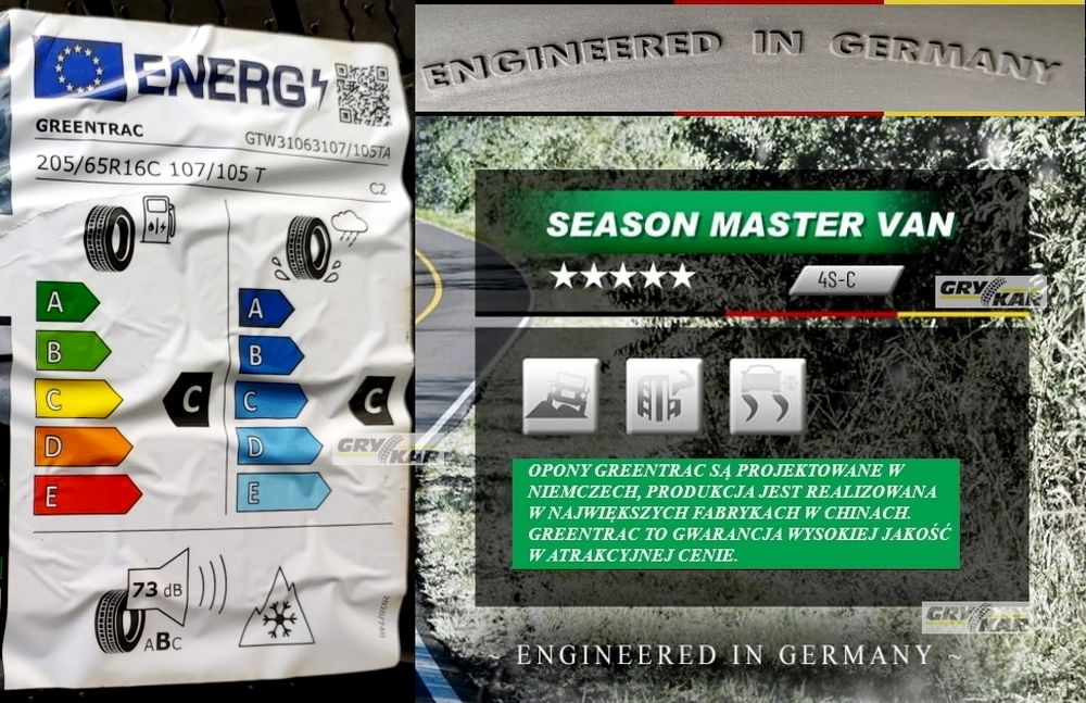 Opony 205/65R16C Greentrac Season Master VAN 2szt. 2025r 3 lata gwar.