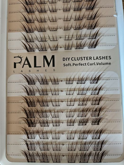 Brązowe rzęsy w kępkach PALM LASHES DIY Cluster Lashes – długie