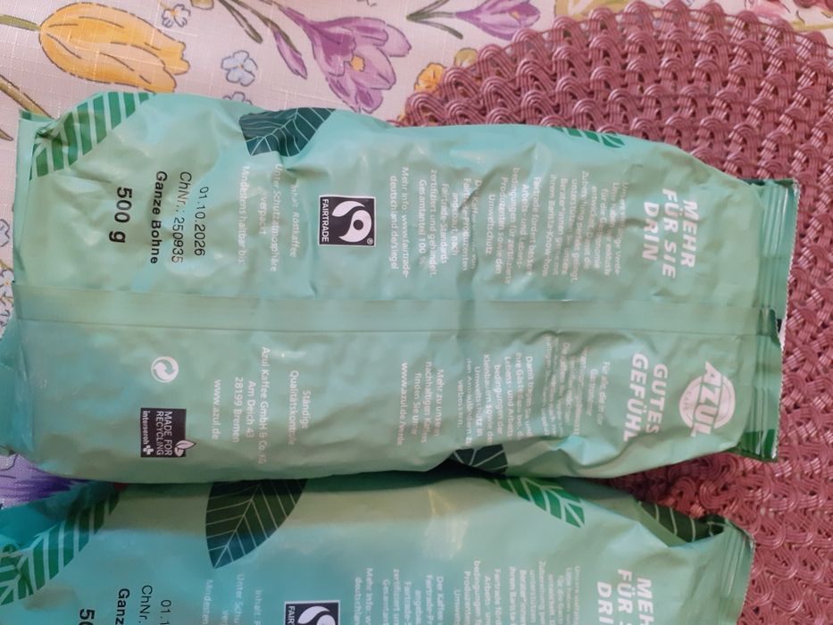 Dwa opakowania kawy po 500g