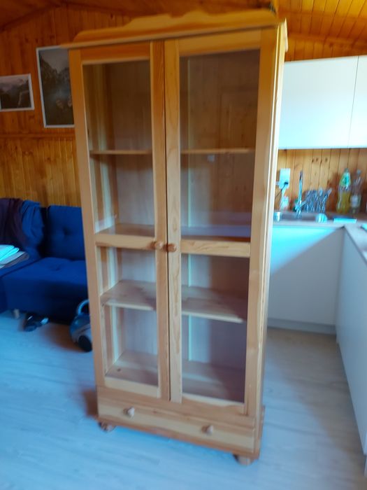 Witryna drewniana, przeszklona 2 szt