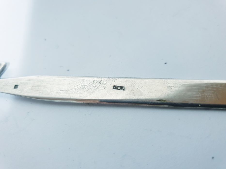 Fantástico abre cartas de cruz egípcia Ankh vintage em prata contrasta