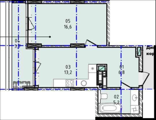 1-кімнатна квартира за адресою вул. Капушанська (площа 45,5 м²) - Atlanta.ua - фото 4