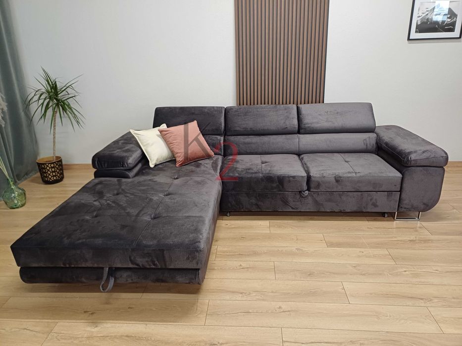 Narożnik ALEX Kanapa Sofa Rogówka do Salonu USB OD PRODUCENTA+ Gratis