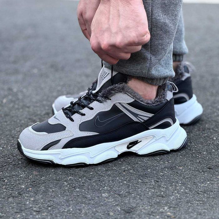 Мужские зимние кроссовки Nike на меху утепленные Найк зима 40 41 42 43