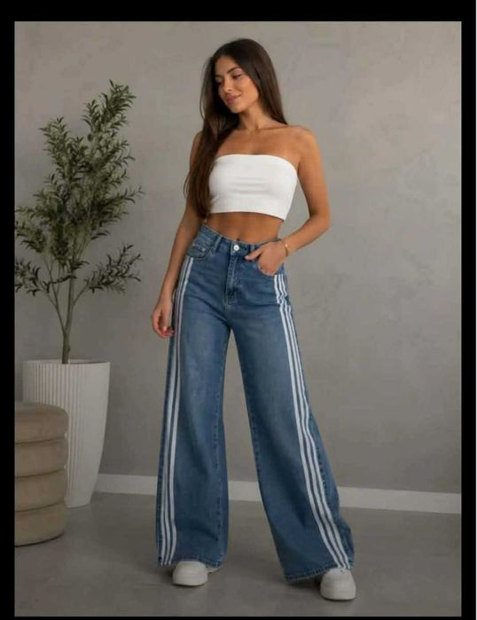 Spodnie jeans dzwony