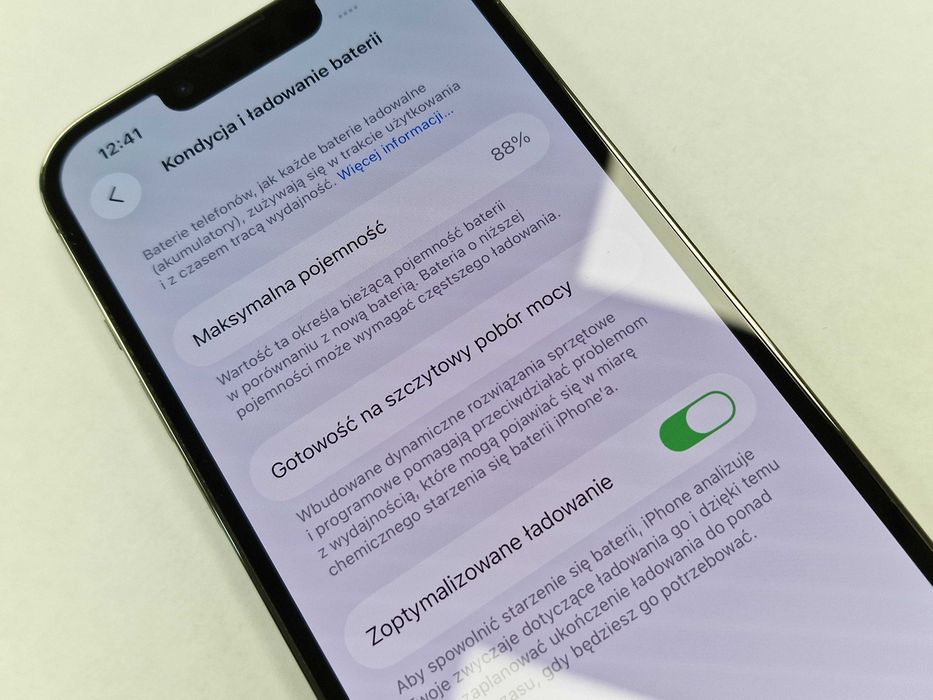 Iphone 13 PRO 128GB/ Graphite/ Bat 88%/ Grade A-/ Gwarancja + ładowarka