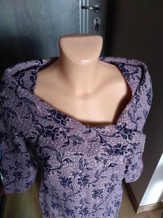 Sukienka różowo granatowa