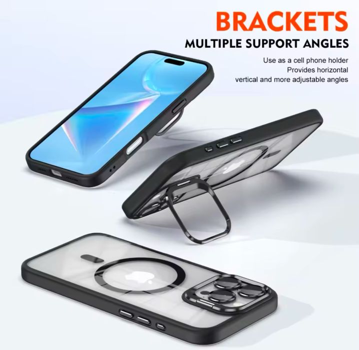 Etui magnetyczne panel Magsafe plecki uchwyt Apple iPhone 16 16 Pro