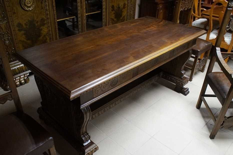 Biurko / Stół +  Fotel 2 Krzesła Łapy ok 1930 rok Obustronne Zapraszam