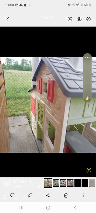 Domek smoby duży do odświeżenia stan b dobry
