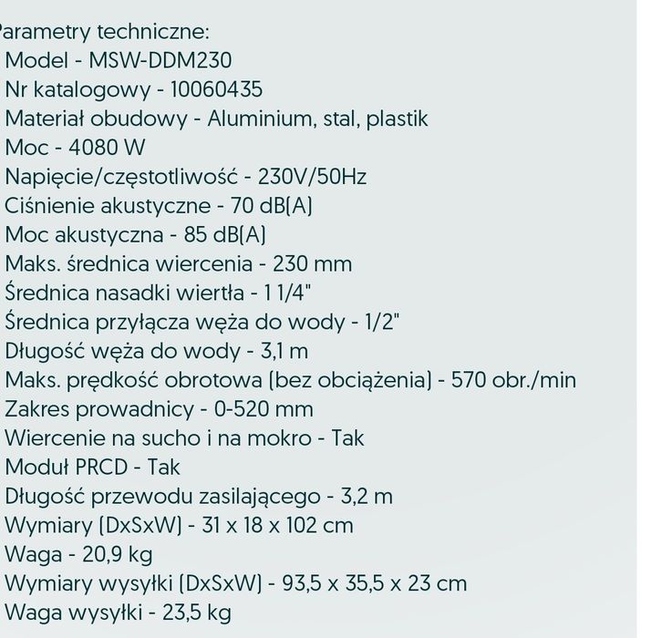 Wiertnica do betonu