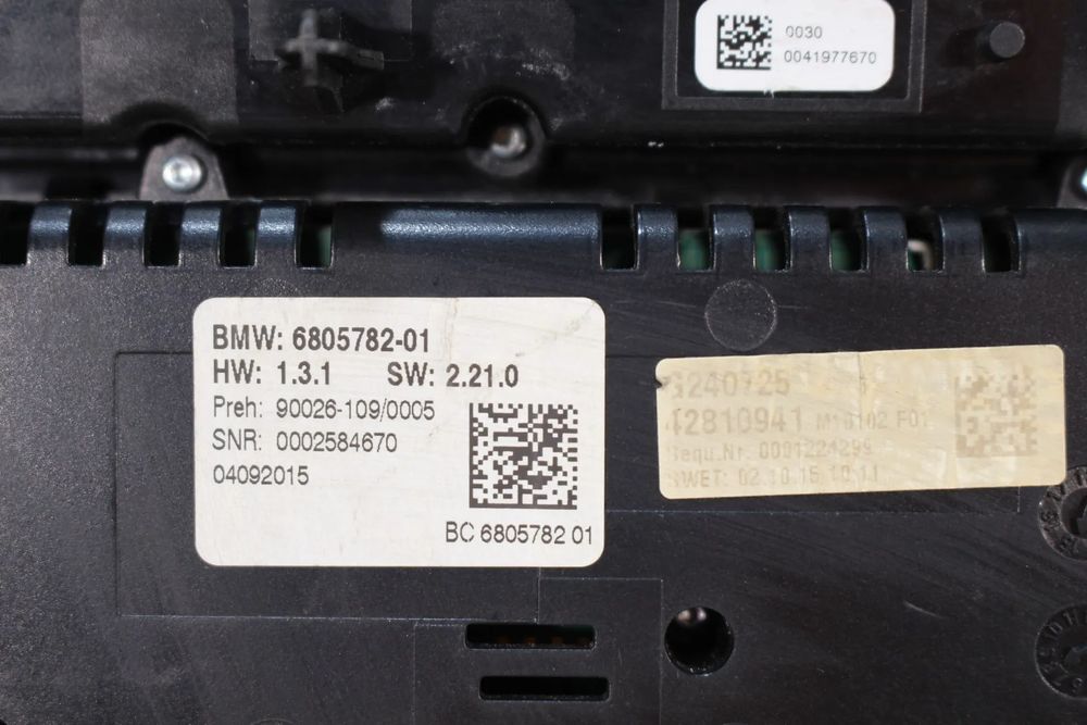 Comando chauffage / sofagem BMW 6 Cabriolet (F12)