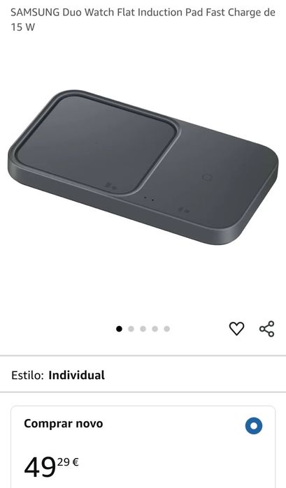 Carregador sem fio Samsung duo - Novo na caixa