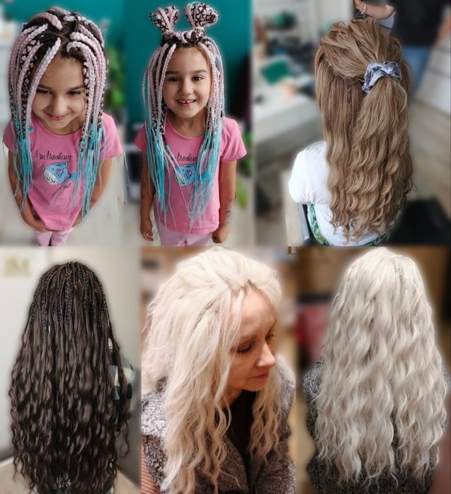 Warkoczyki wielorazowe, afrofale, przedłużanie włosów