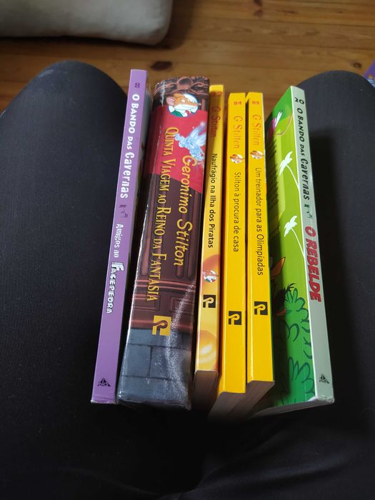 Miscelânea de livros 2 bando das cavernas e 4 Gerônimo stilton