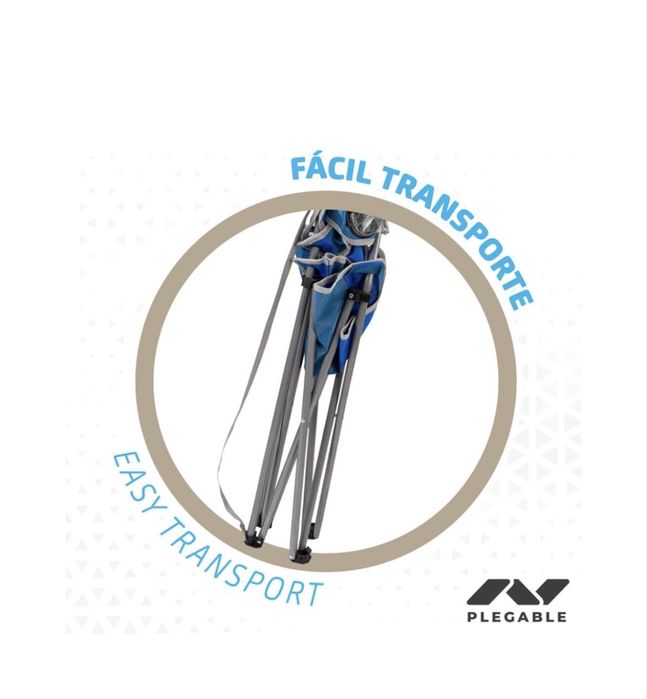 Cadeira de Campismo Dobrável AKTIVE com Porta-copos (Azul)