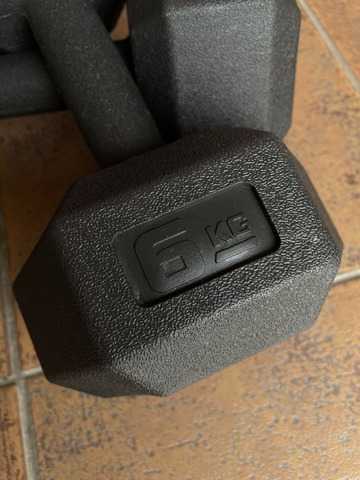 Hantle hantelki ciężarki zestaw do ćwiczeń 2x6kg