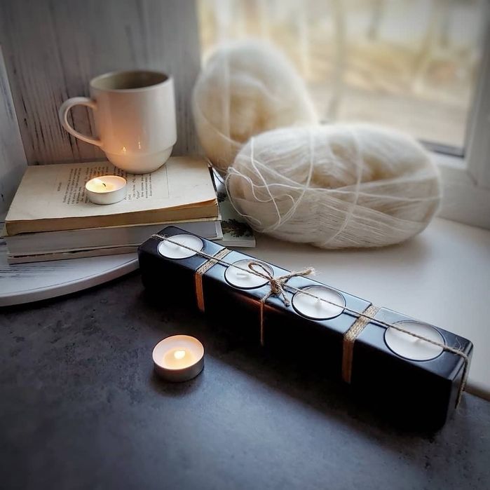 Деревянные подсвечники ручной работы