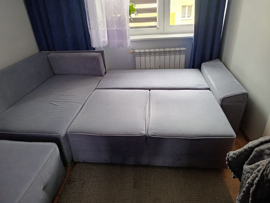 Sofa plus puf wypoczynek narożnik