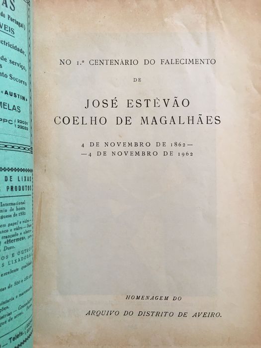 Arquivos do Distrito de Aveiro. J. Estevão-Pescadores-Ducado de Aveiro