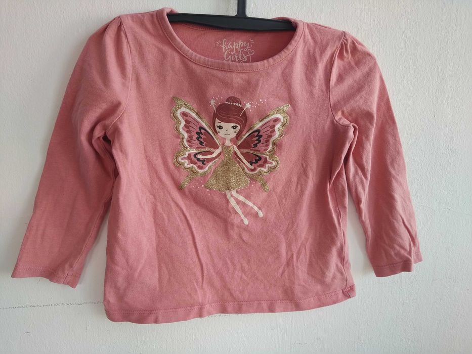 Blusa com fada e brilhantes - C & A - Tamanho 18 - 24 meses - 92 cm