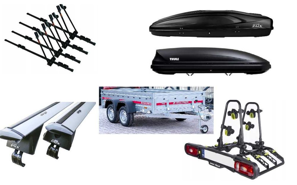 Wynajem Belki/Boxy dachowe/rowerowe hak lub dach,