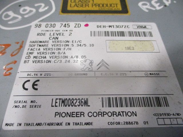 Rádio / auto-rádio PEUGEOT 208