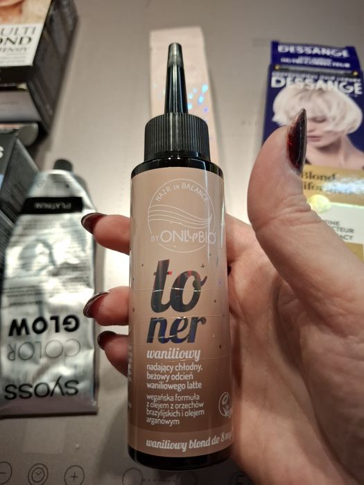 Platynowy biały blond farbowanie rozjaśniacz i tonery