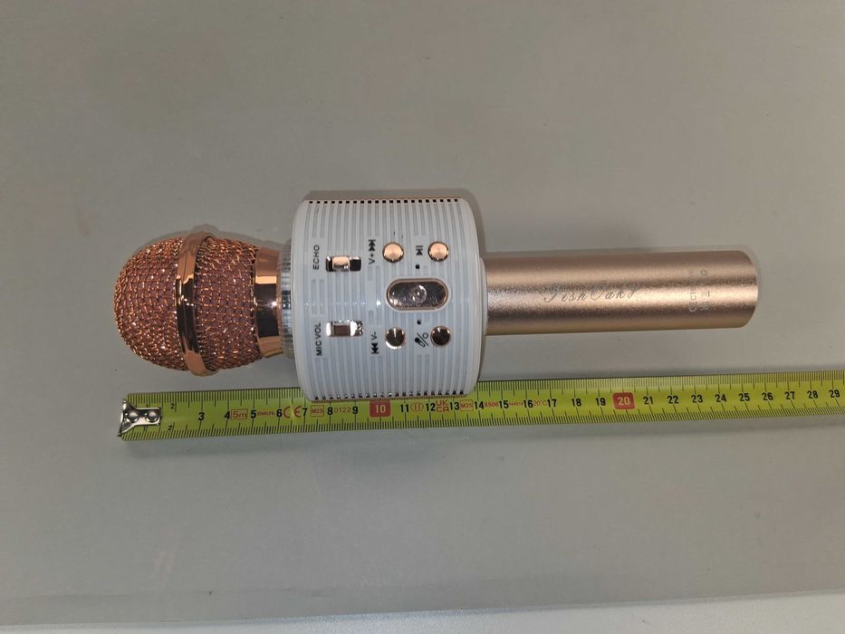 N103 Mikrofon Karaoke Z Głośnikiem Bluetooth Echa USB LED FISHOAKY