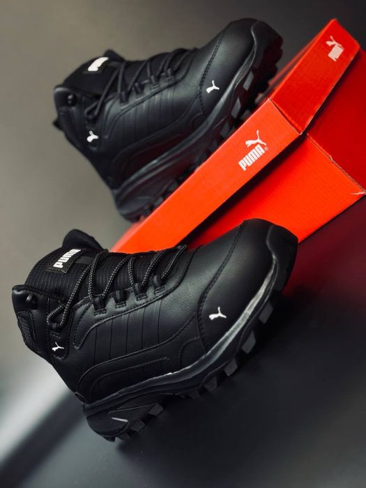 Зимняя кожанная мужская обувь / ботинки кроссовки Puma зима до -31°
