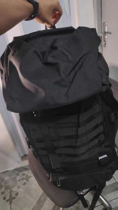 Mochila Militar de 80L - Tactical Backpack - Preto - ARTIGO NOVO