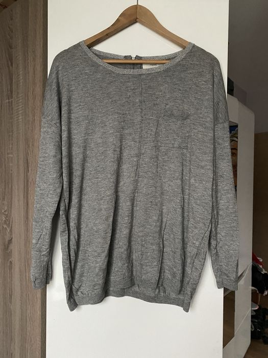 Cienka bluzka/sweter z wełny merino Next