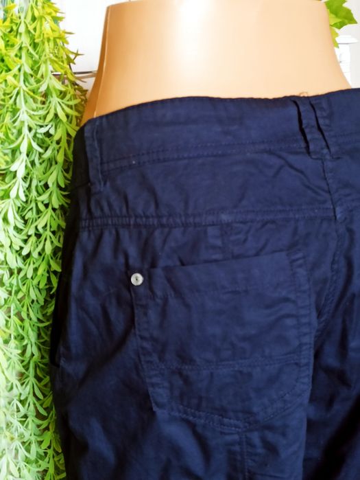 Sg Nowe granatowe rybaczki damskie  38 , M bawełniane spodnie 3/4 38 ,