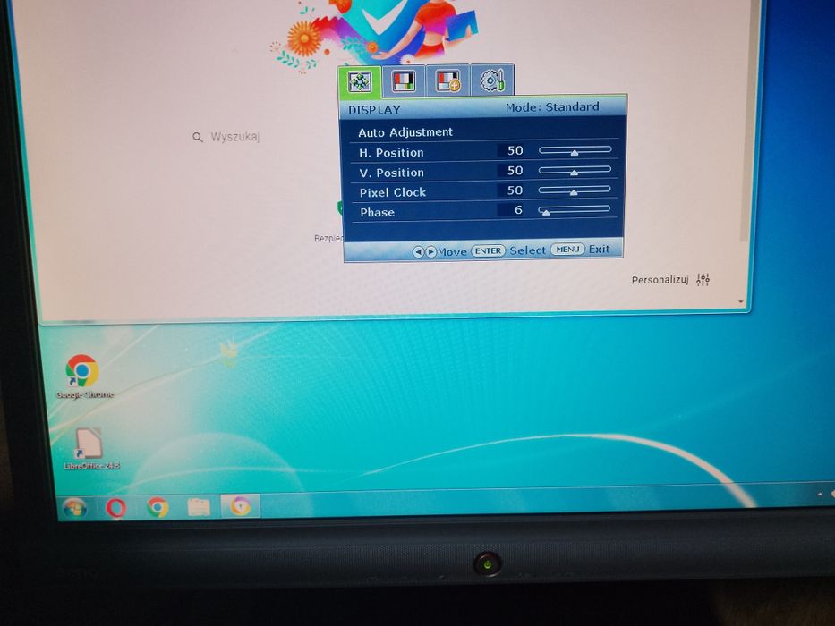 Monitor do komputera BENQ LCD 19 cali Nie działa przycisk wyłączania